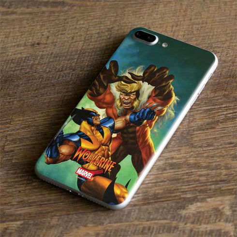 Marvel X-Men Wolverine Vs Sabretooth iPhone 8 Plus Skin